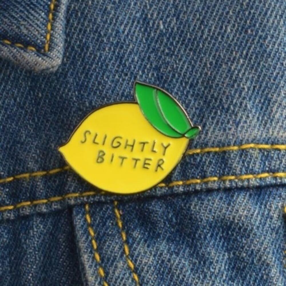 Slightly Bitter Lemon Pin Brooch